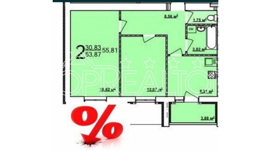 Продам 2 комнатную квартиру в ЖК Птичка | Toprealtor