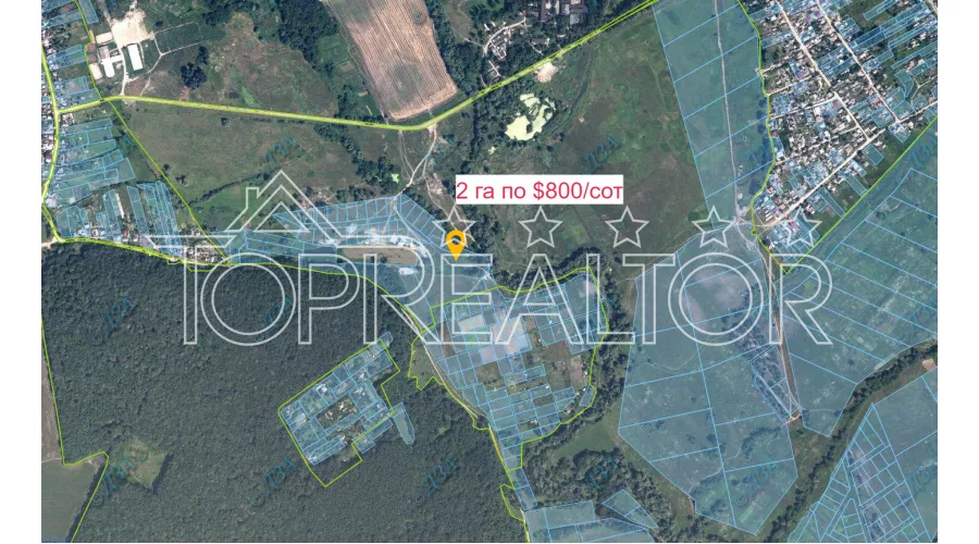 Продам ділянку 2 га в селищі Мала Данилівка | Toprealtor