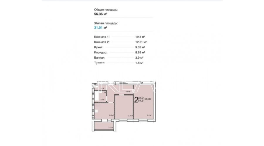 Продам 2 комнатную квартиру в ЖК Птичка с видом на речку | Toprealtor