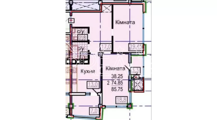 Продам 2-кімнатну квартиру в ЖС-1 на Авіаційній 33 | Toprealtor