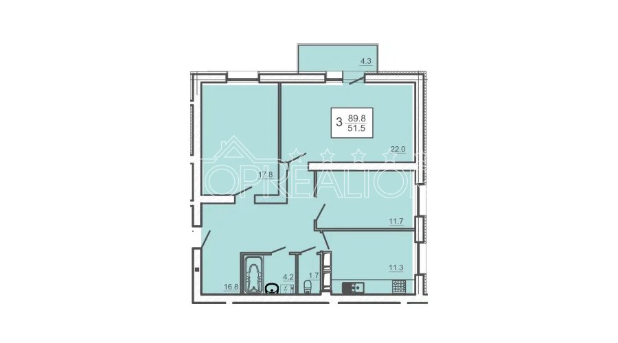 Продажа 3-комнатной квартиры в ЖК Оазис! | Toprealtor