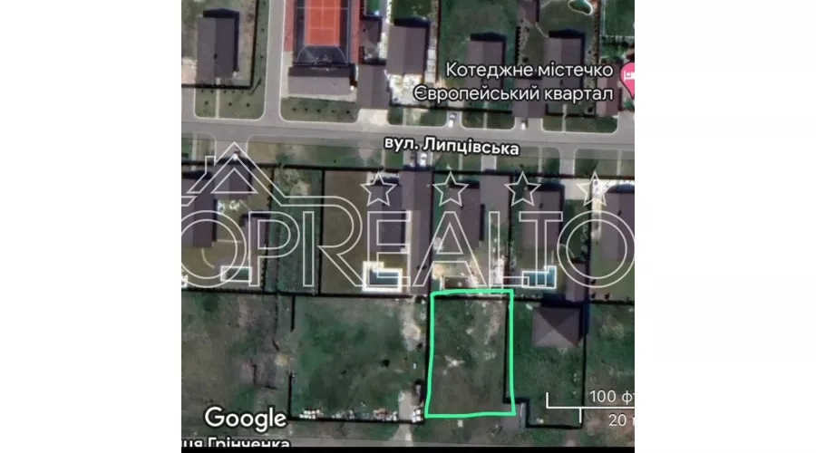 У продажі ділянка в 10 соток у котеджному селищі в Великій Данилівці! | Toprealtor