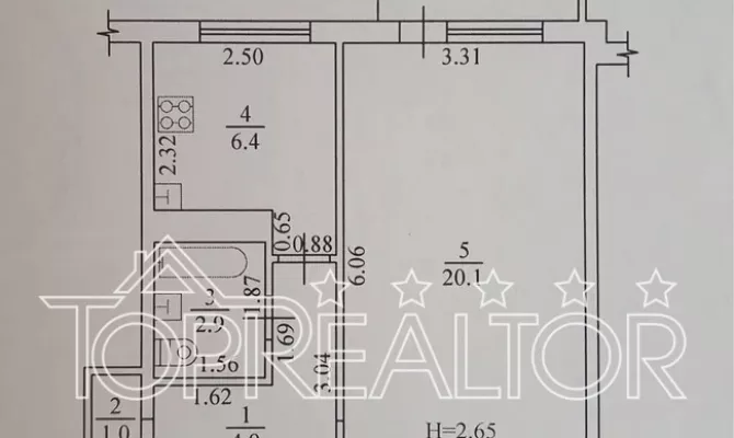 Продаж 1-кімнатної квартири на вул. Ахсарова, 11-а | Toprealtor