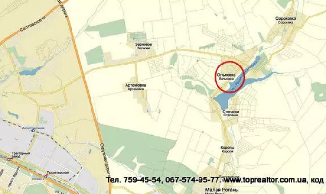 Ділянка 30 соток в Ольховці  зі своїм пляжем | Toprealtor