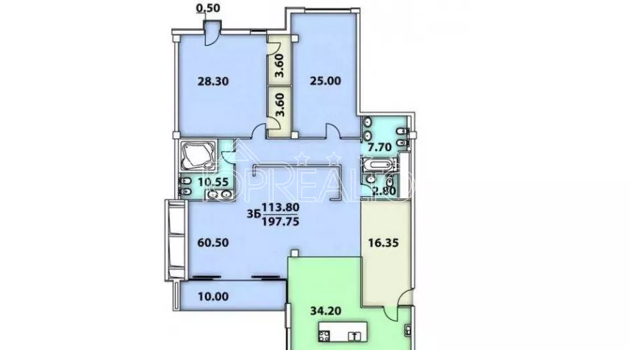 Продаж! 3-кімн. студійна квартира в ЖК Карат | Toprealtor