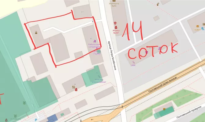 Продам ділянку під забудову під торговий комплекс поряд з м. Холодна гора | Toprealtor