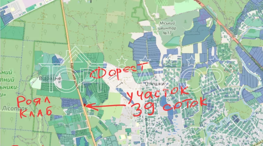 Продаж ділянки 39 соток під комерцію на Харківському шосе | Toprealtor