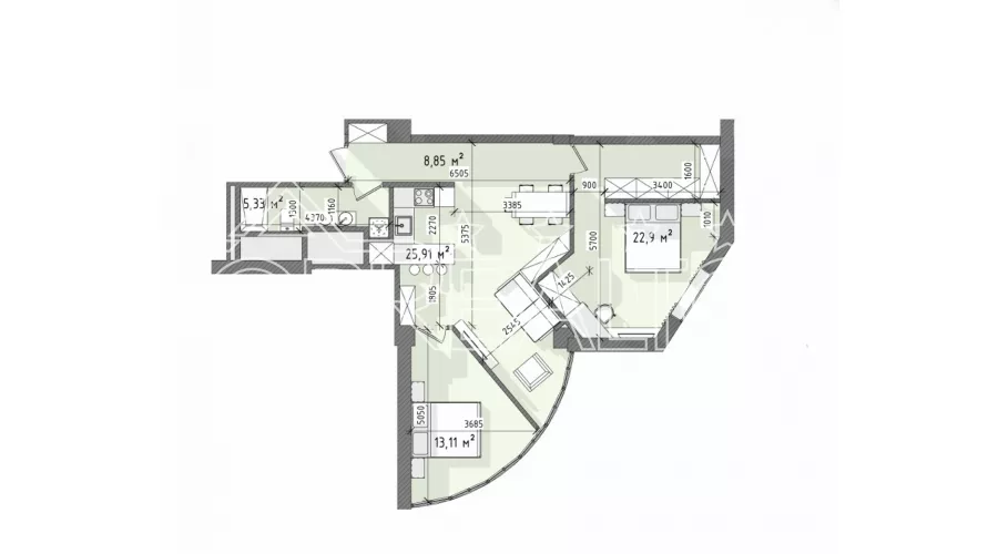 Продажа 3-комнатной студийной квартиры в ЖК «Олимп Авантаж». Без комиссии | Toprealtor